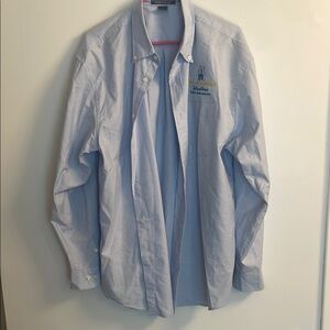 Disney Light Blue Button-Up Shirt Men’s XL Disney Parks Celebrate
